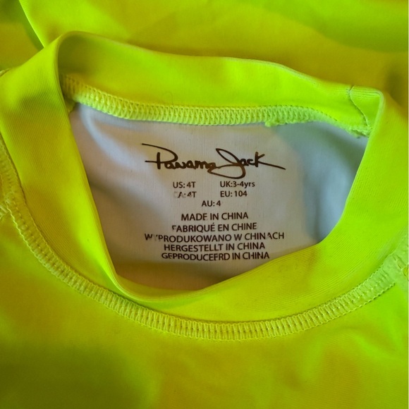 Panama Jack Neon Yellow Shark Rashguard - Picture 3 of 4